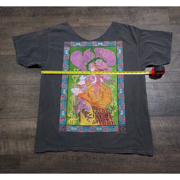 Pink Floyd Shirt XL Gray Destroyed Retro 1966 Marquee London Art Nouveau Poster - Picture 6 of 11
